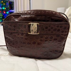 Salvatore Ferragamo Dark Brown Shoulder Bag